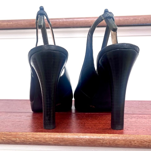 Jessica Simpson Black Platform Slingback Heels - Picture 6 of 9